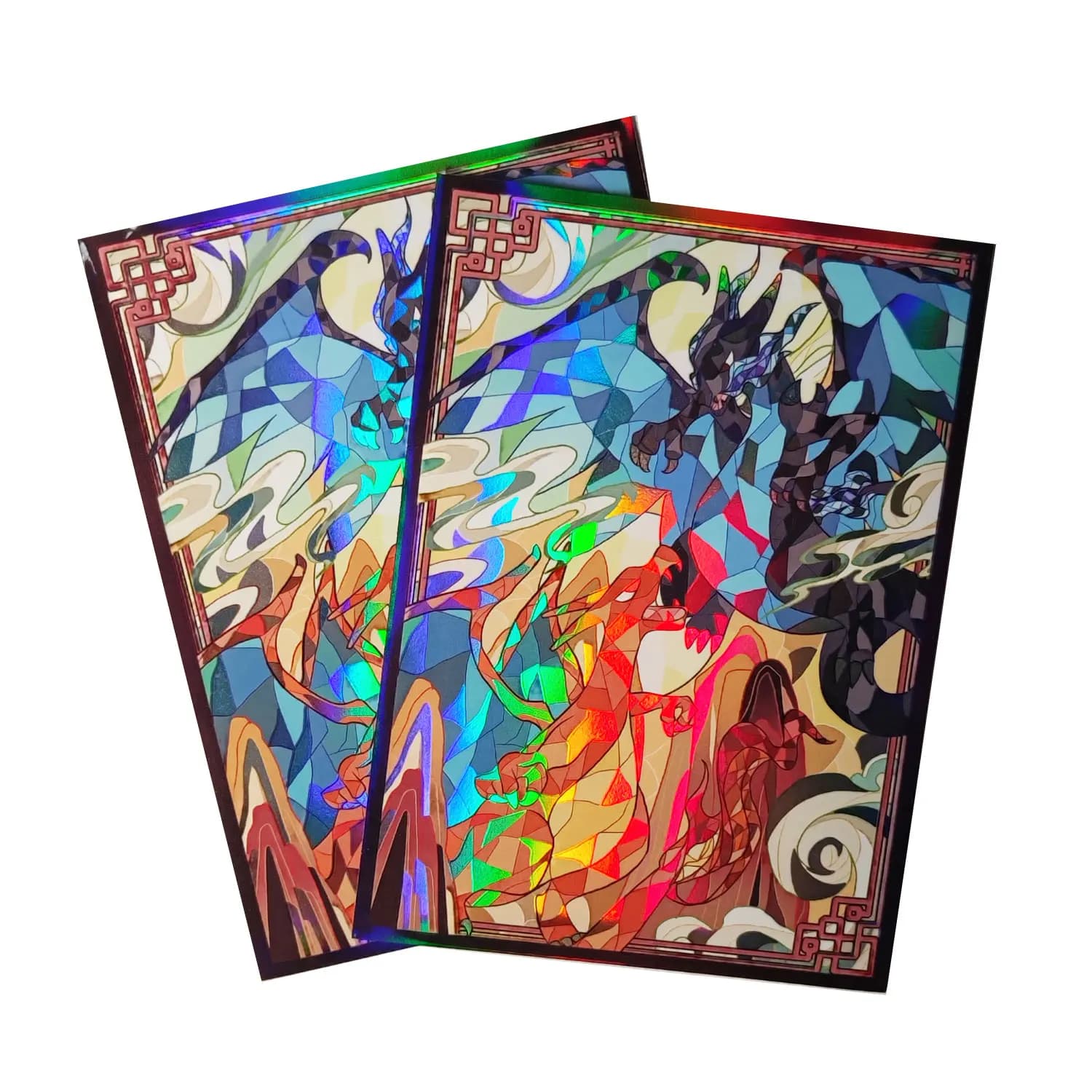60ct Holo Buste per carte 66x91mm Anime Protector Illustrazione Scudo esterno Copertina della carta per PTCG MTG TCG Giochi da tavolo Carte collezionabili