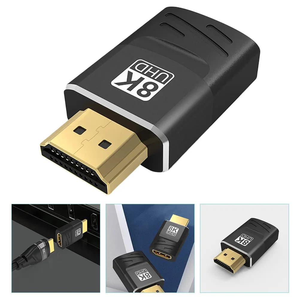 Mini adattatore convertitore di estensione, connettore rinforzato in lega di alluminio, compatibile con TV, laptop, monitor, PC, proiettore