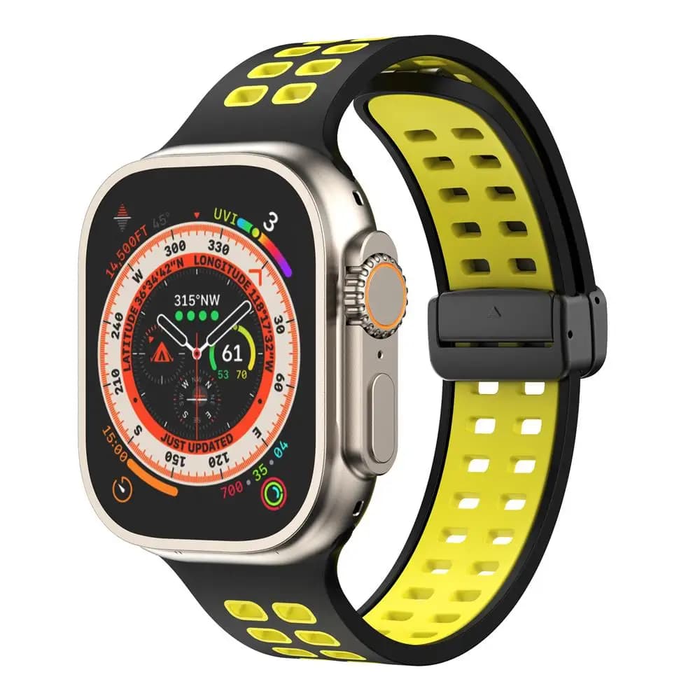 Cinturino in Silicone con fibbia magnetica per cinturino Apple Watch 44mm 45mm 49mm 41mm 40mm 38mm bracciale iWatch serie Ultra 2 7 3 5 6 se 8 9