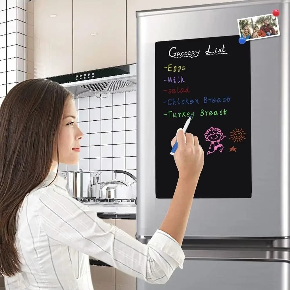Simple PET Magnetic Blackboard Erasable A3/A4/A5 To Do List Board Removable Reusable Fridge Planner Home