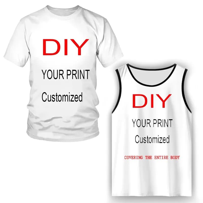 3d Party Printed Images/Free Design Private DIY DIY Custom for Kids Adults T-shirt Vest Sleeveless Sports Clothing Casual