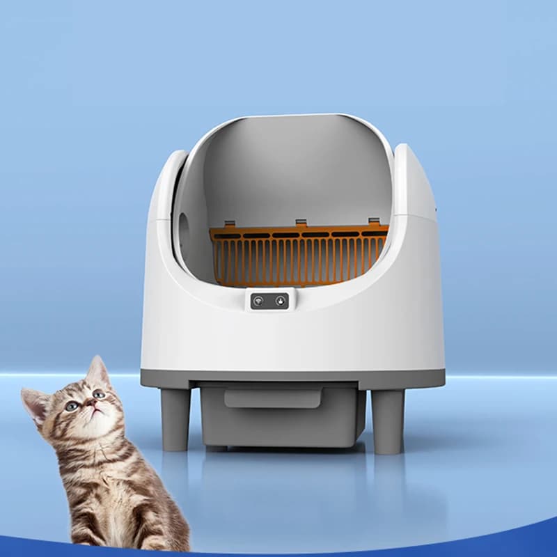 BOOTEELY Lettiera per gatti completamente automatica Toilette per gatti con pulizia elettrica intelligente anti-spruzzi di grandi dimensioni aperta anti-odore