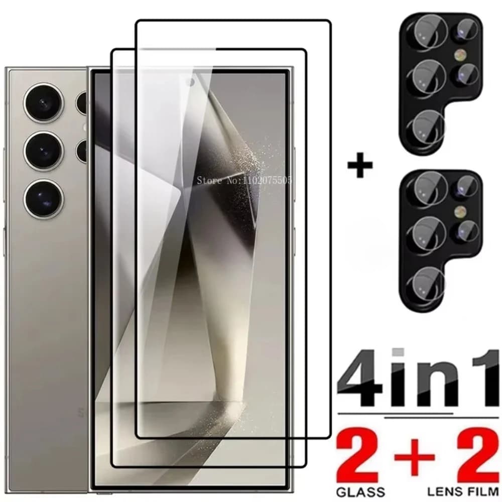 2N2 Vetro Temperato per Samsung Galaxy S23 S24 S22 S21 S20 S25 Ultra Plus Protezione Dello Schermo Obiettivo Della Fotocamera Per Samsung Nota 10 20 S25