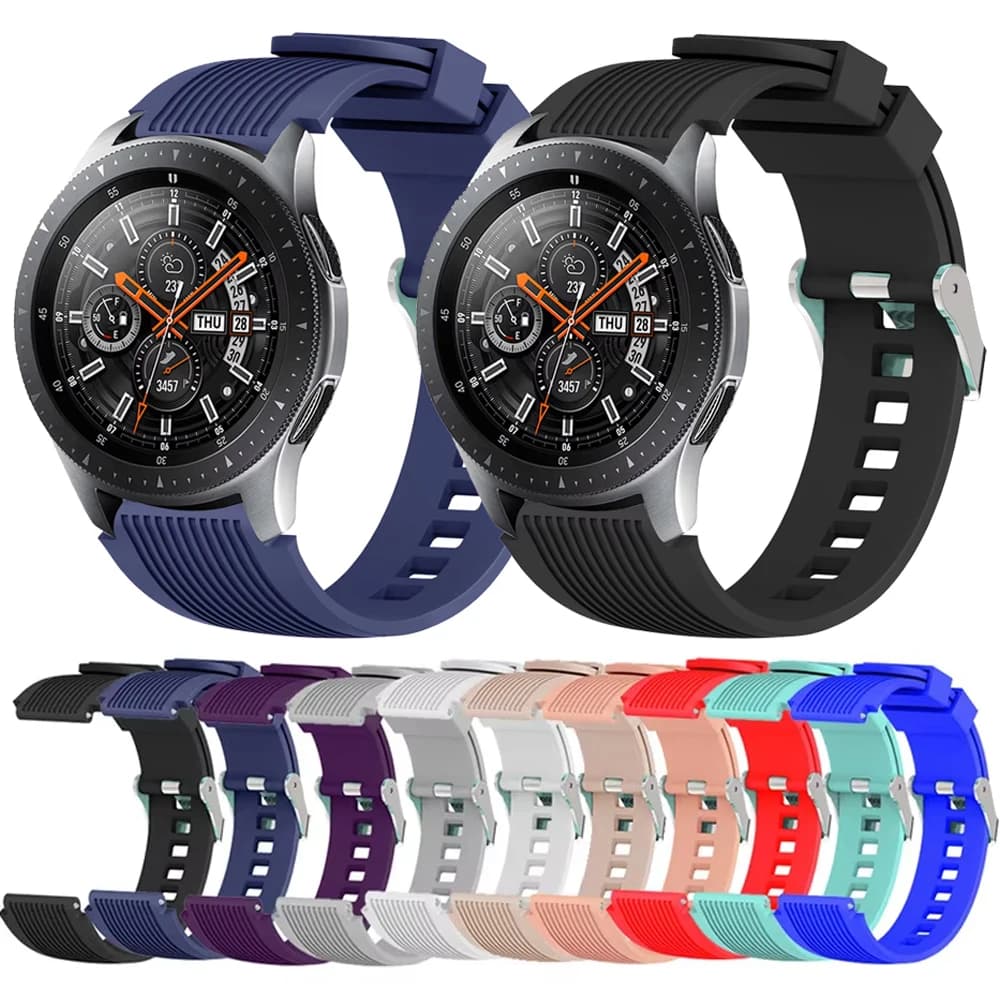 Cinturino in silicone 22mm 20mm per Samsung Galaxy Watch 7 6 5 Gear S3 /Huawei Watch GT5/4 46mm Huami Amazfit GTR/Active 2 sostituire il cinturino
