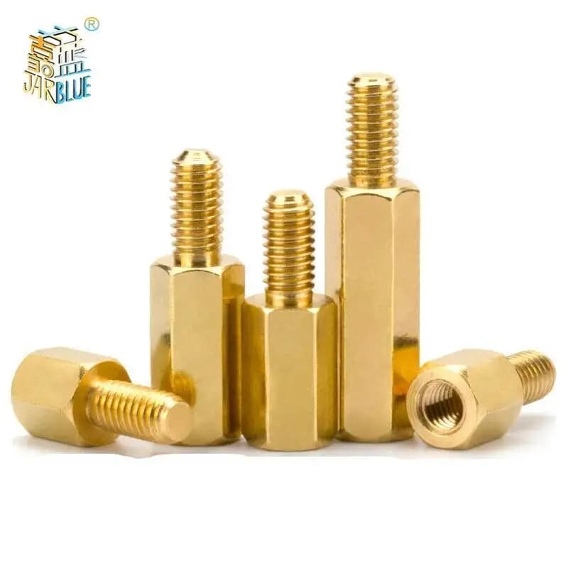 10 pz/lotto M2 M2.5 M3 M4 M5 Viti Esagonali In Ottone Filettato Pilastro PCB Computer PC Scheda Madre Distanziatore Distanziatore