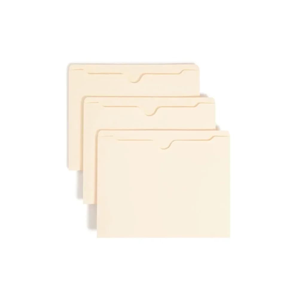 File jackets, 25 pieces, Manila, straight cut reinforced tabs, letter format