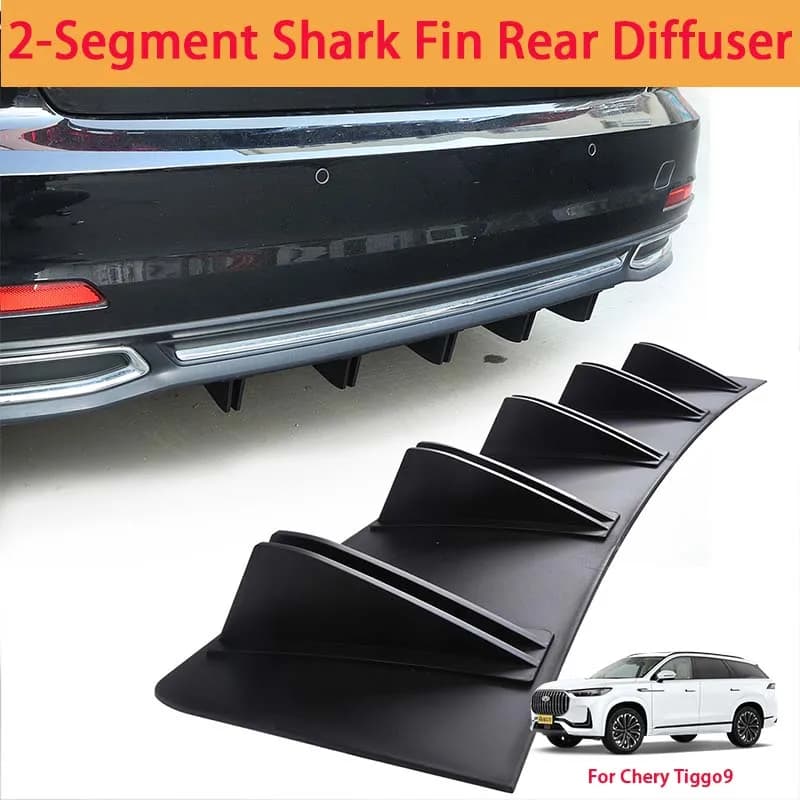 For Chery Tiggo9 Shark Fin Rear Diffuser Split Chassis Spoiler Auto Aerodynamic Parts Aerodynamic Modification