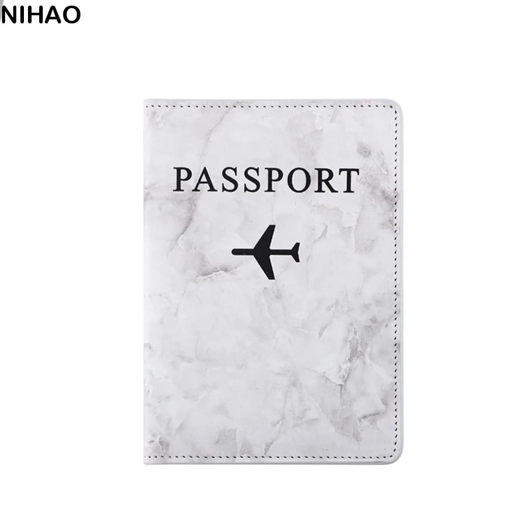 Borsa Porta Certificati in Pelle PU Effetto Marmo, Porta Passaporto, Accessori da Viaggio, Porta Carte in PU, Custodia Protettiva per Passaporto