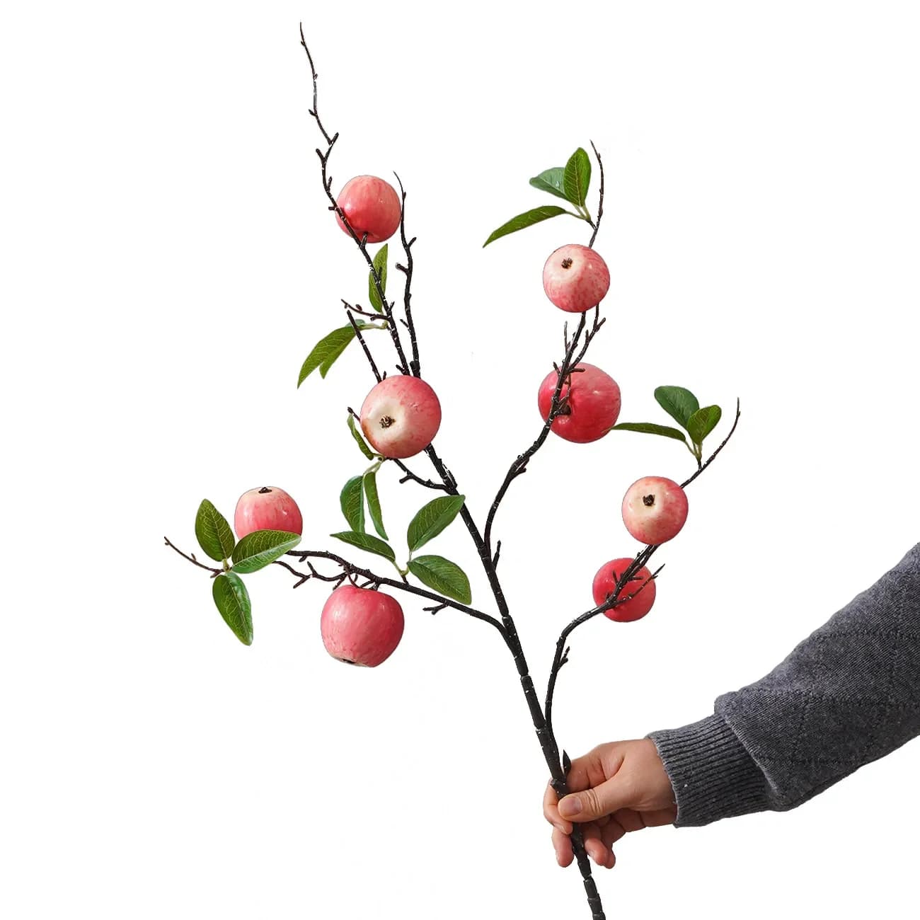 New Arrival Simulated Apple Fruit Tree Flowers Bouquet Artificial Fake Flowers For Home Living Room Table & Wedding Decoration