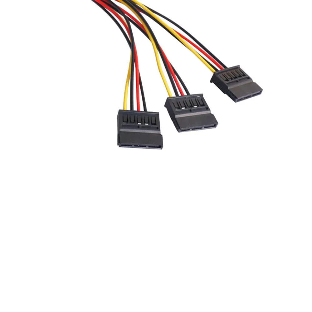 Connessione computer ATA SATA a 3 Cavo di prolunga seriale Adattatore di prolunga Adattatore cavo Splitter di alimentazione