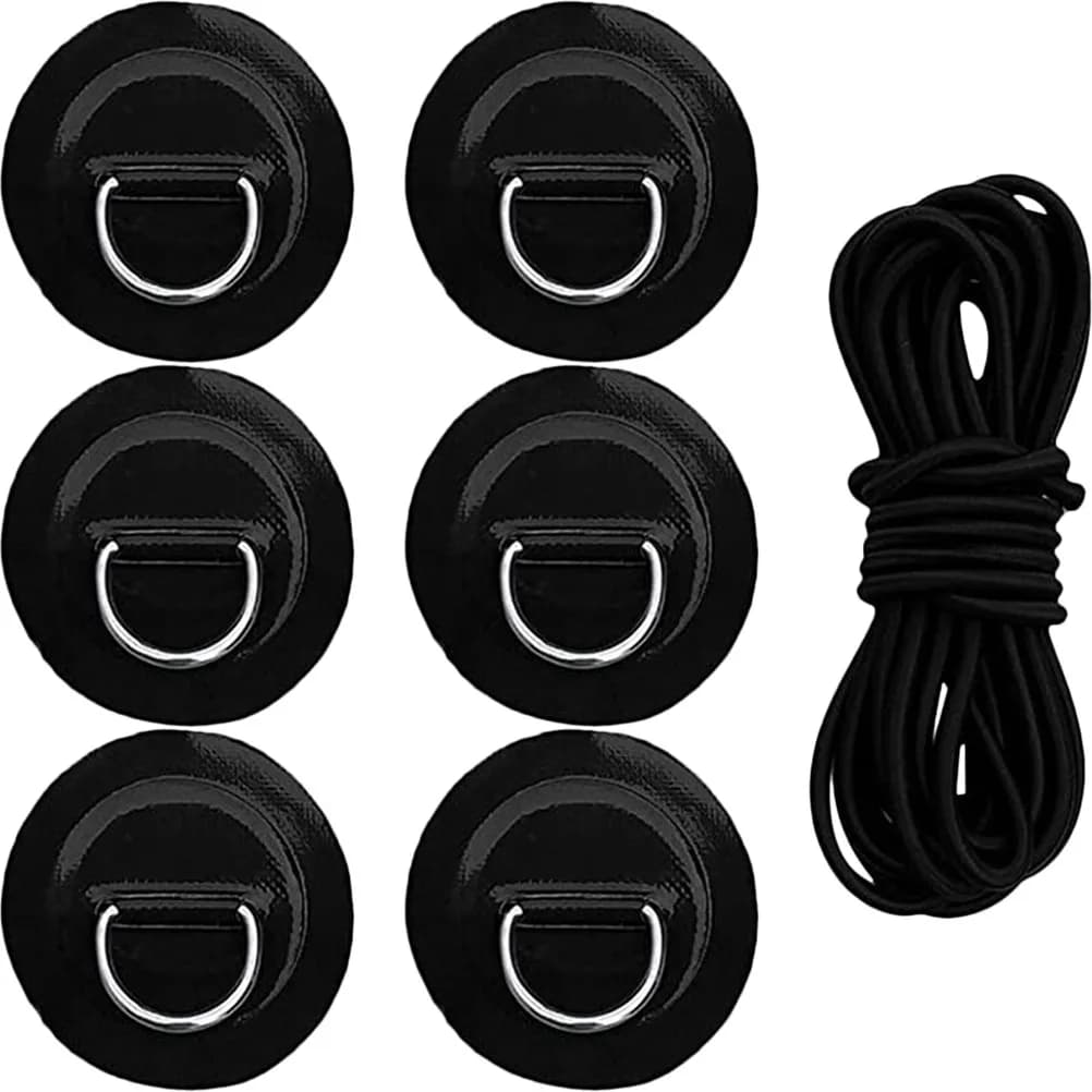 Set di 1 Anello a D per Kayak Resistente, Kit di Anelli a D in PVC, Attrezzatura per Ponte in Acciaio Inossidabile per Gommone, Paddle Board, Corda Elastica e Fissaggio