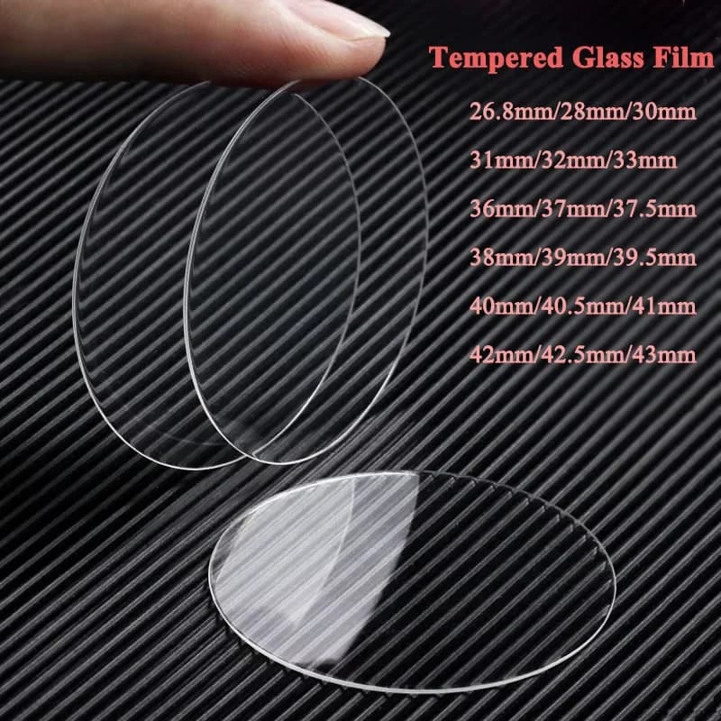 2-piece tempered glass screen protective film for SmartWatch Diameter 26.8 mm 28 mm 30 mm 31 mm 32 mm 37 mm 39 mm 40 mm 42 mm 43 mm