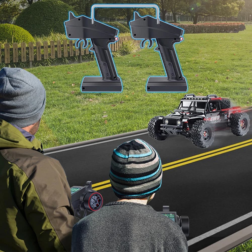 Trasmettitore e Ricevitore RC a 8 Canali con Schermo 2.4G, Telecomando per Modelli di Auto e Navi, Controllo Remoto per Auto e Barche RC