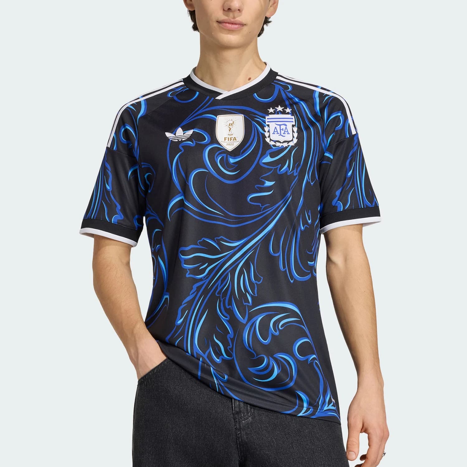 Adidas genuine clover men's fan edition football jersey football short sleeved T-shirt JM8395