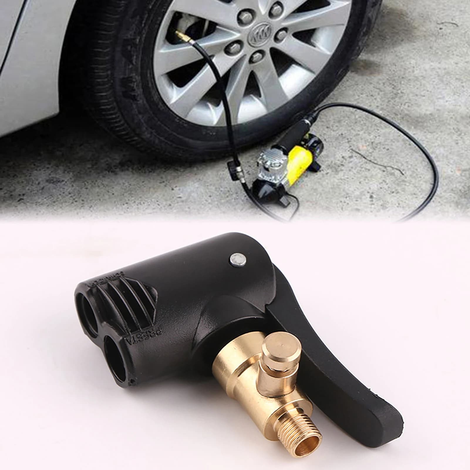 1pcs Bicycle Air Nozzle Brass Portable Inflatable Pump Bike Tire Air Chuck Pump Valve Connector Adapter Tyre Wheel Valve Parts