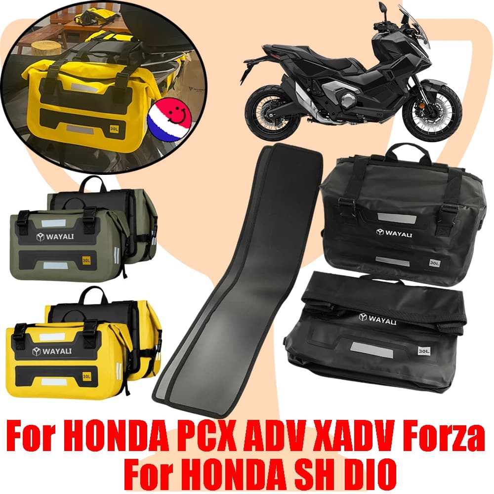 Borsa da sella a sgancio rapido per scooter HONDA PCX ADV XADV Forza SH DIO, borsa portaoggetti impermeabile 60L