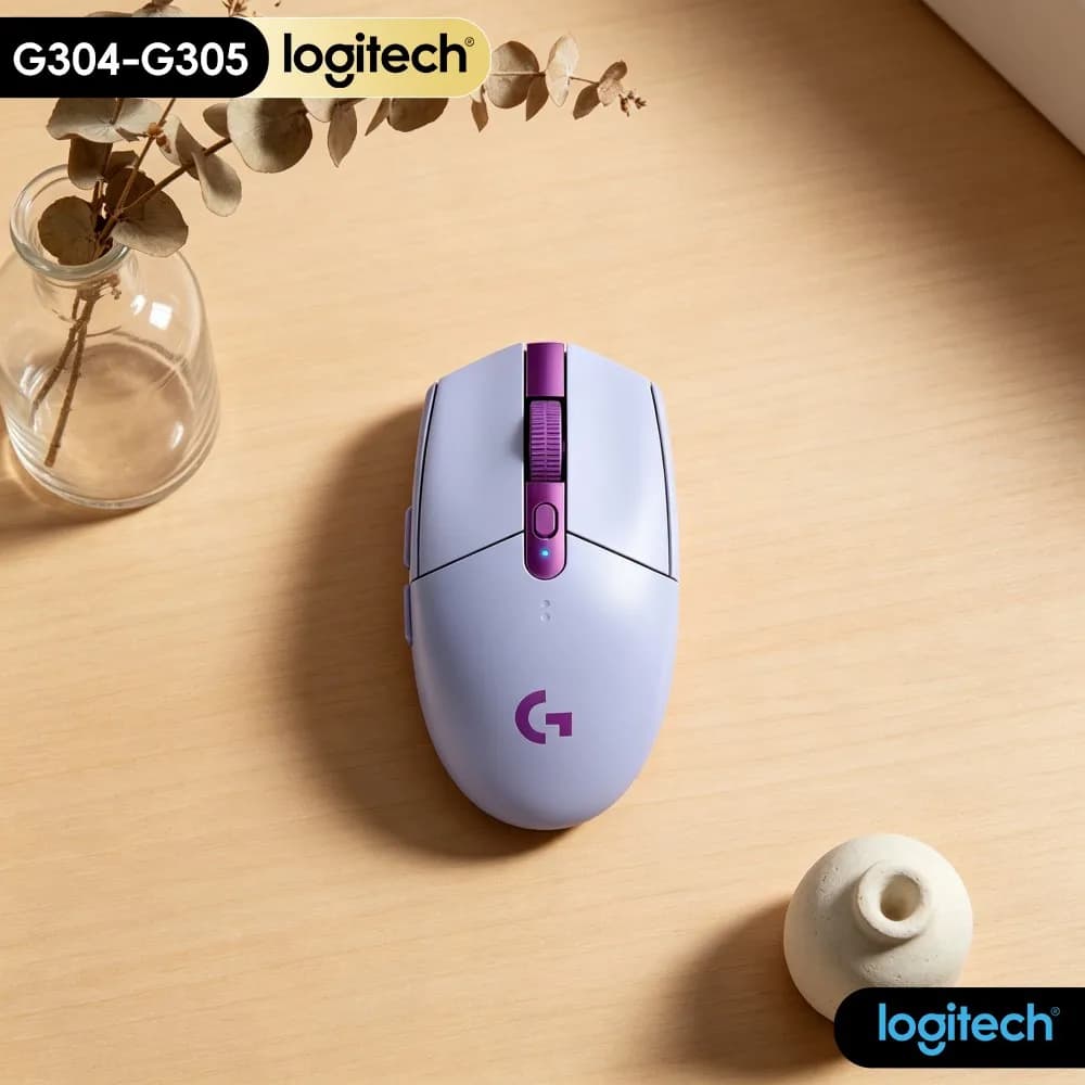 Logitech G304 Wireless Gaming Mouse 12000 DPI HERO Sensor LIGHTSPEED 1Ms 9-Month Battery Wide Use PC Laptop