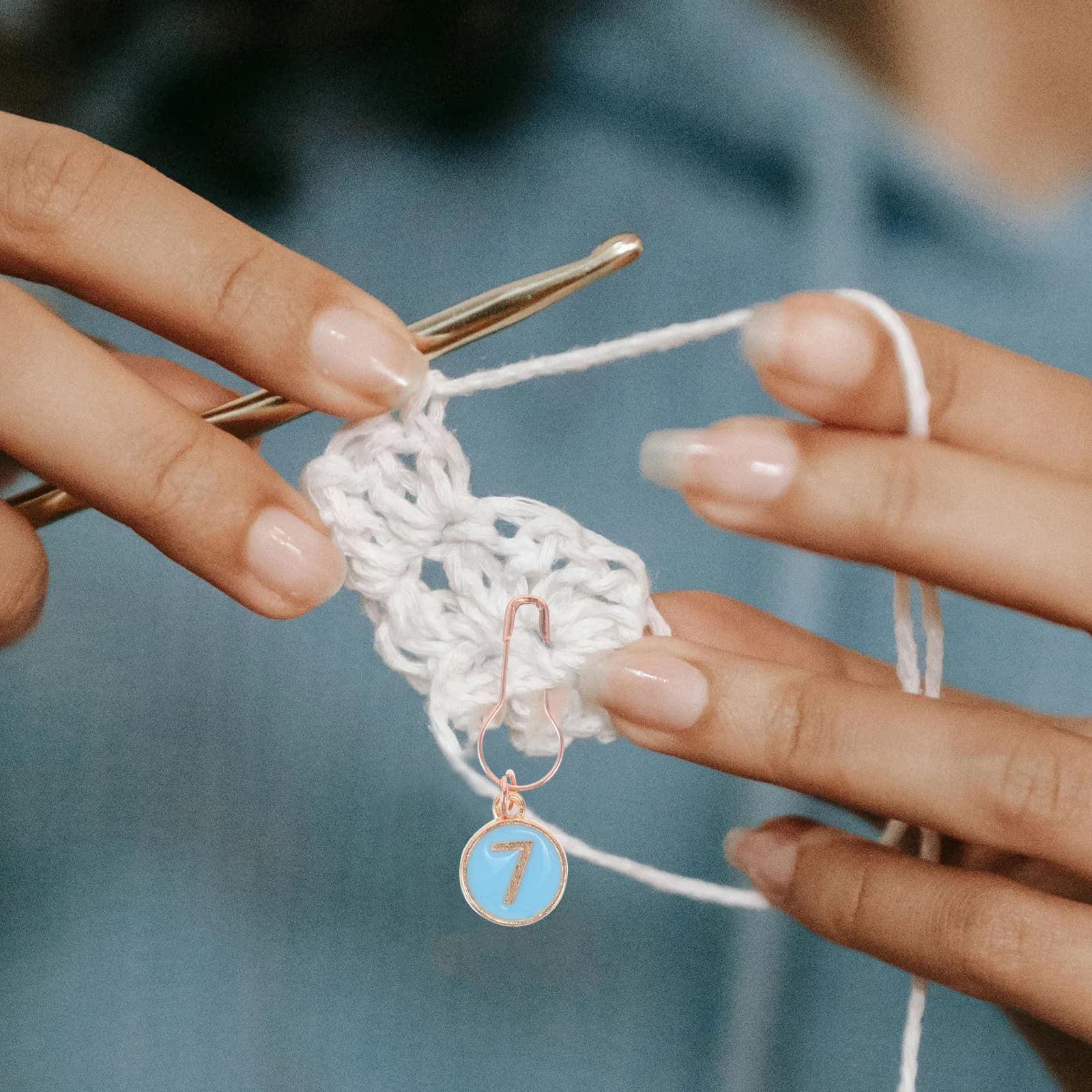 30 Pezzi Marcatori per Lavori a Maglia in Lega, Numerati da 0 a 9, con Blocco, Clip per Aghi, Contatore di Fili, Accessori per Uncinetto