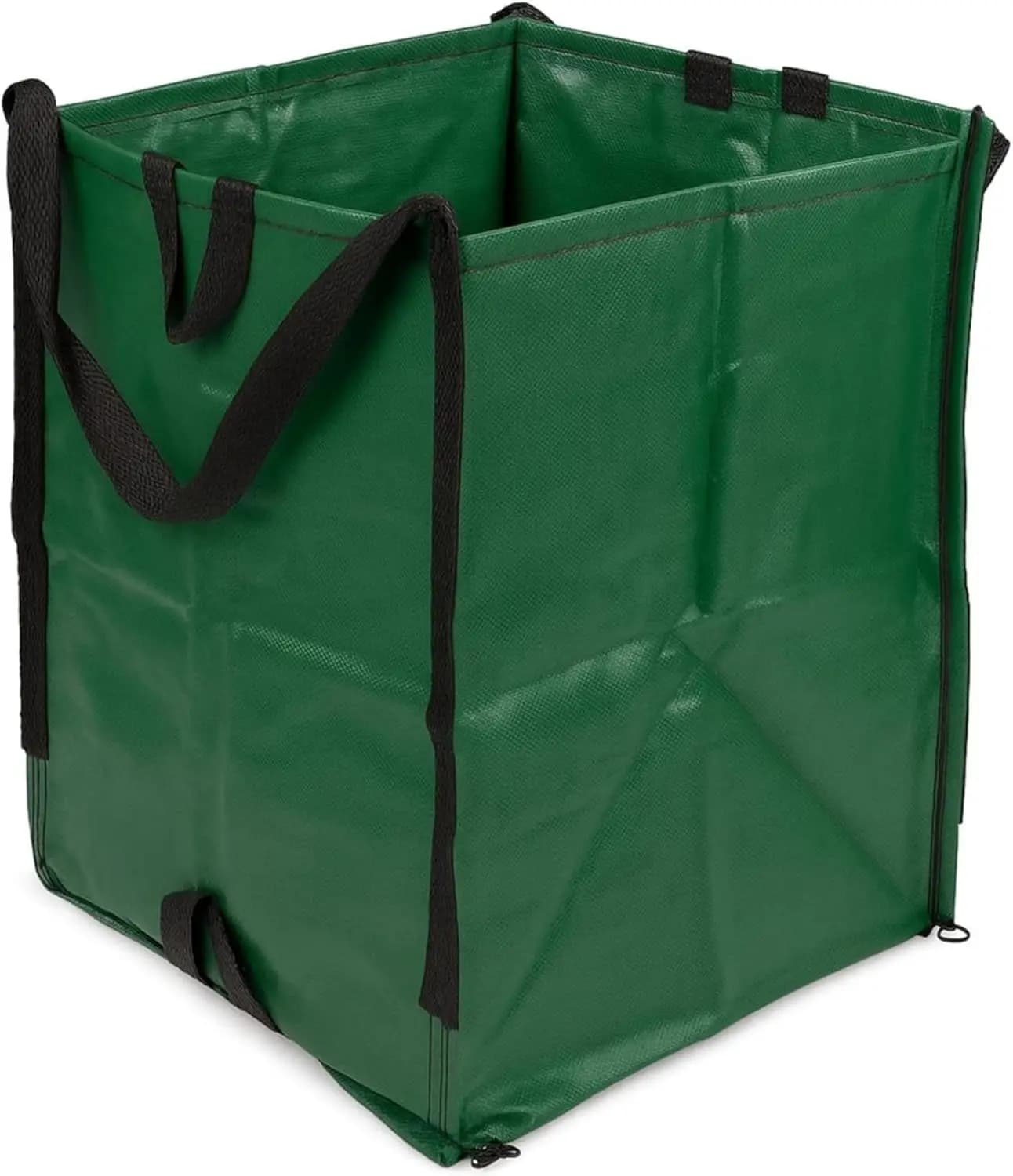 Sacchi per foglie da giardino resistenti da 48 galloni, riutilizzabili, autoportanti, con manici rinforzati, contenitore verde per rifiuti da giardino