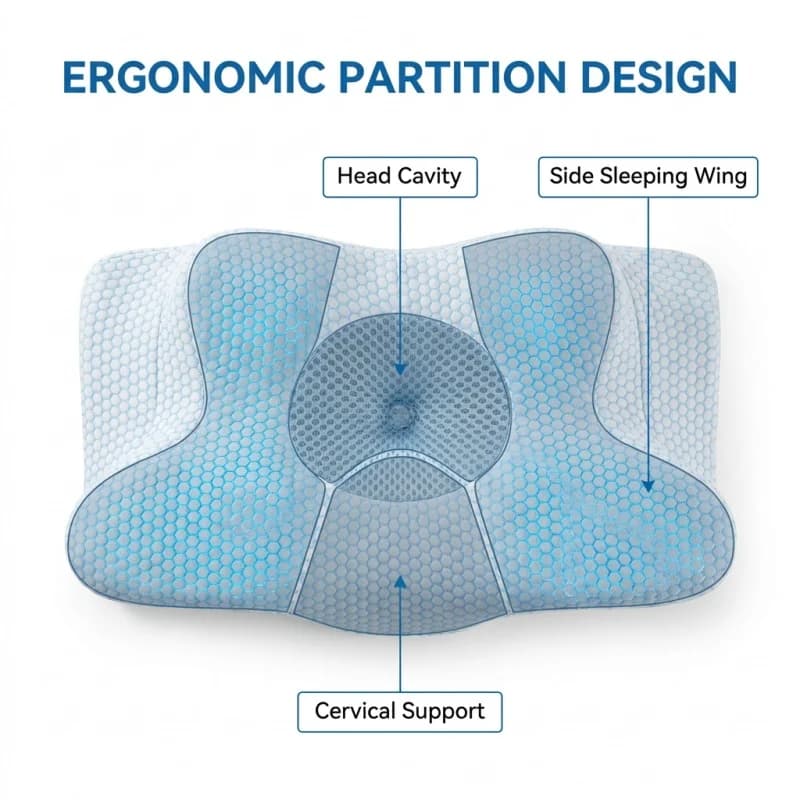 Slow Rebound Pillow Memory Foam Pillow Butterfly Shape Relaxing Cervical Neck Support Relief Sleeping Pillows For Home Adult