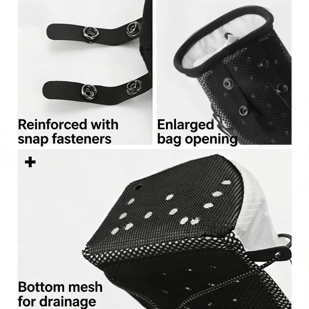 White and Black Trekking Sticks with External Design, Strap Opening, Portable Sport Backpack