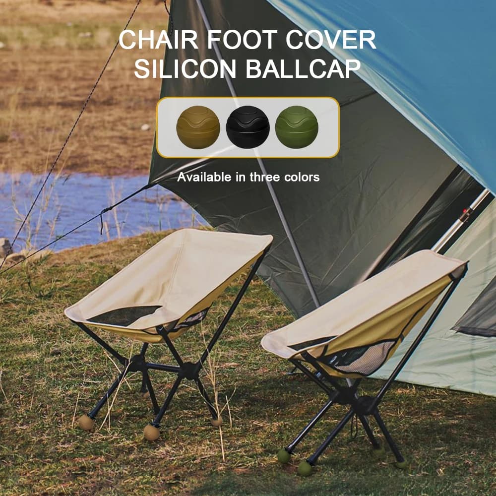 4pcs/1set Camping Chair Leg Cap Shock Rubber Feet Protector Pads Furniture Table Covers Anti-Slip Camping chair accessories