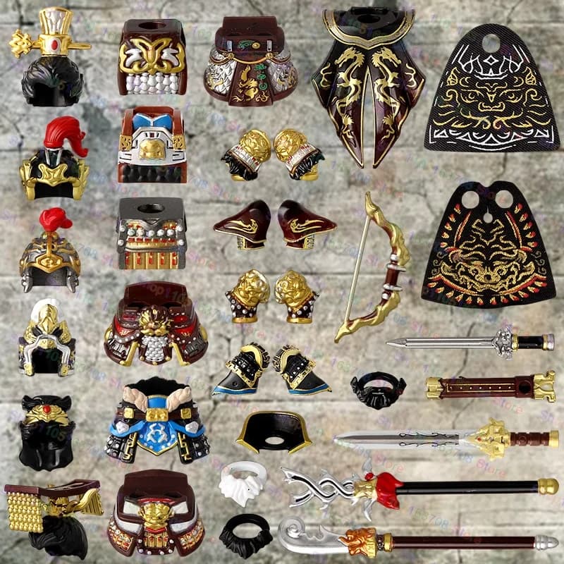 Hot Tre Regni Soldati Antichi Eroe Cao Cao Sun Quan Huang Zhong Mini Doll Figure Building Blocks Mattoni Giocattolo