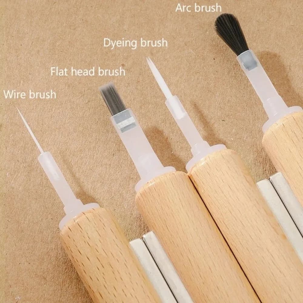 Interchangeable Brush Heads Nail Pen Tool Set 3 In 1 Multifunctional Easy Manicures Nail Art Brush Strong Magnet Manicure Tool