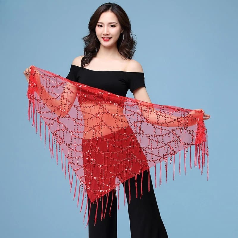 Catena per la vita da danza del ventre con nappe, accessorio per costume da spettacolo