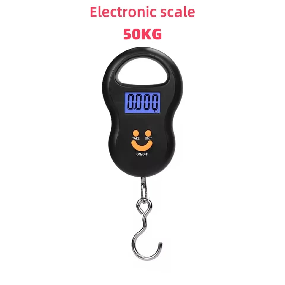 Bilancia elettronica sospesa da 50 kg LCD 10g Bilancia digitale da cucina Retroilluminazione Pesi da pesca Bilancia tascabile Bilancia per bagagli da viaggio