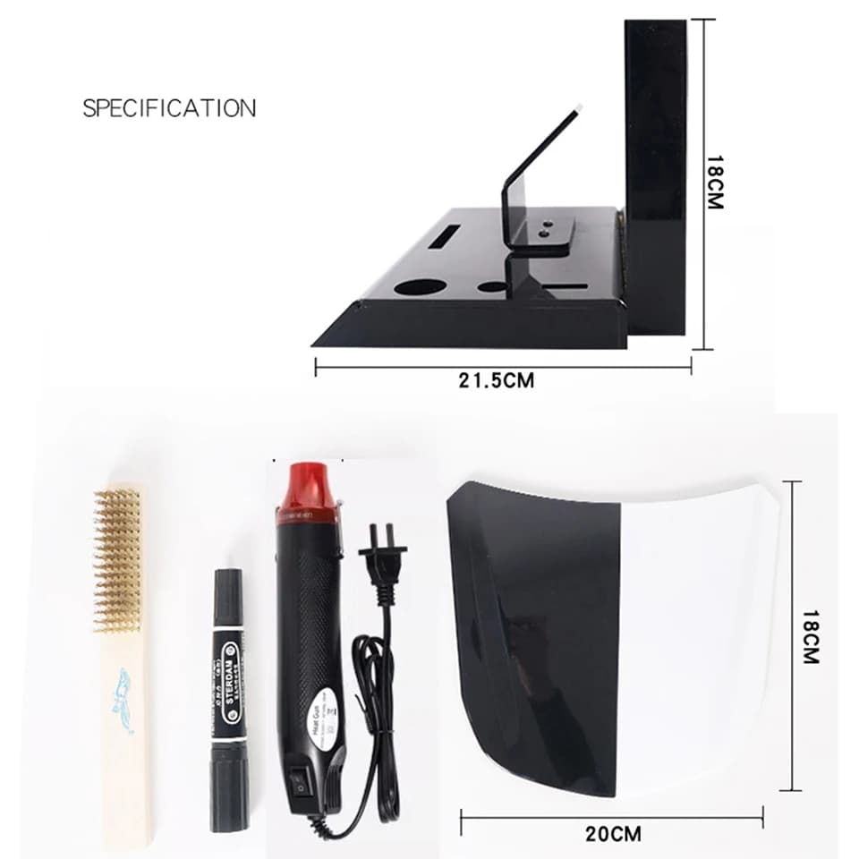 Espositore Dimostrativo per Pellicola Protettiva per Vernice con Pistola Termica, Kit Strumenti Multifunzione per la Riparazione Automatica dei Graffi e la Rimozione delle Macchie