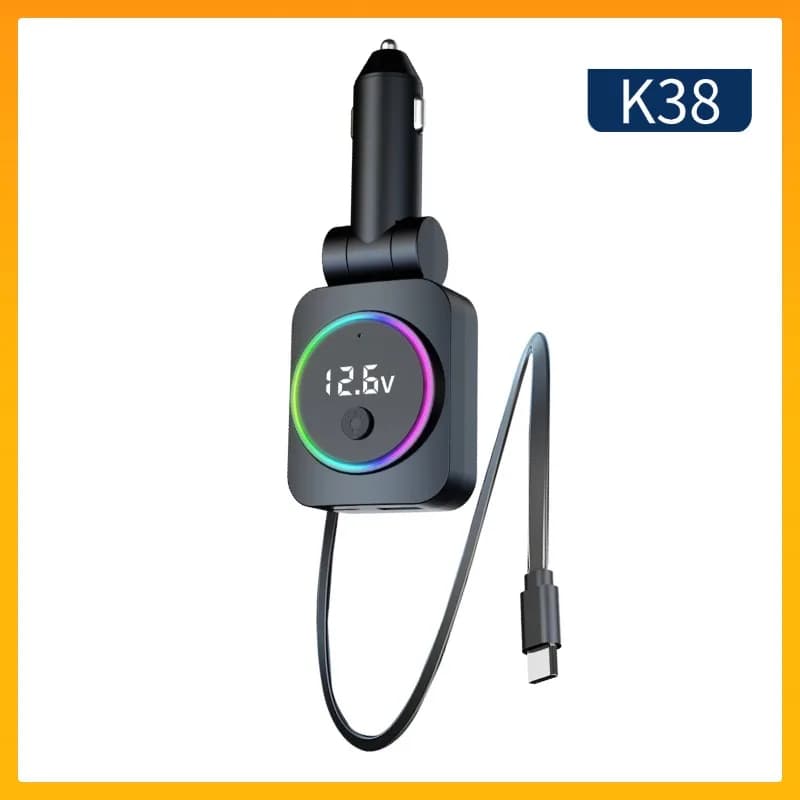 Cavo USB PD tipo C per caricabatteria da auto retrattile per telefono cellulare per adattatore QC per spina per auto con cavo di ricarica rapido per iPhone