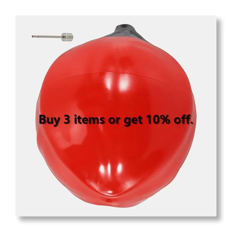 ●Heavy Duty PVC Boat Fender Ball Round Anchor Buoy Dock Bumper Ball Inflatable Protection Marine Mooring Buoy Red