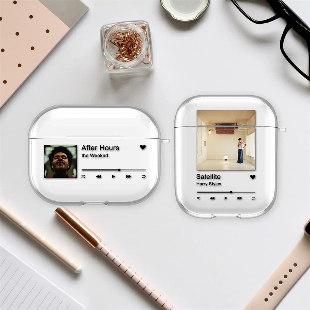 Custom Song Music platform AirPods Case Album Cover per Apple Airpods 1 2 3 custodia morbida in Silicone per Airpods Pro