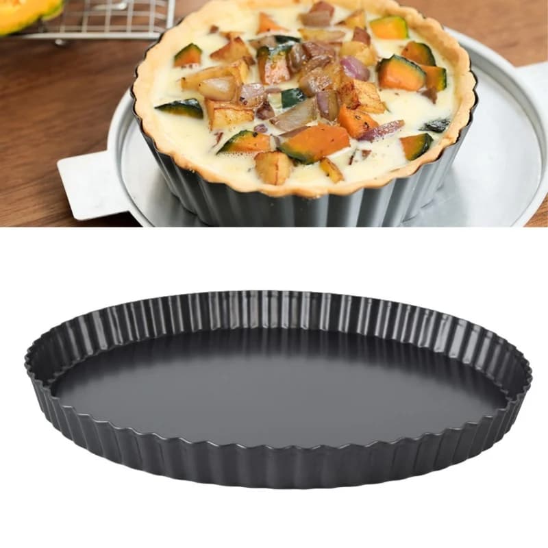 Tart Pan Quiche Pan Thickening Nonstick Deep Baking Dish Pie Plate Mold With Removable Bottom 13 Inch