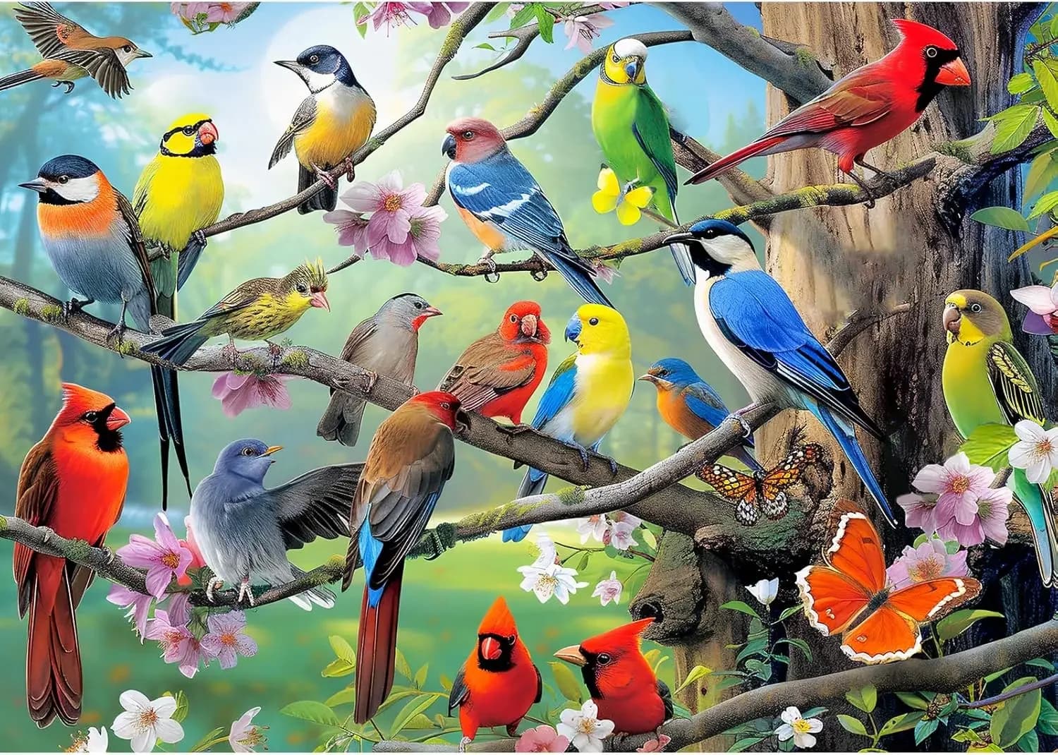Puzzle colorati con colibrì da 500/300/120 pezzi, giochi stimolanti per attività in famiglia, ideali per sala giochi, camera da letto, soggiorno
