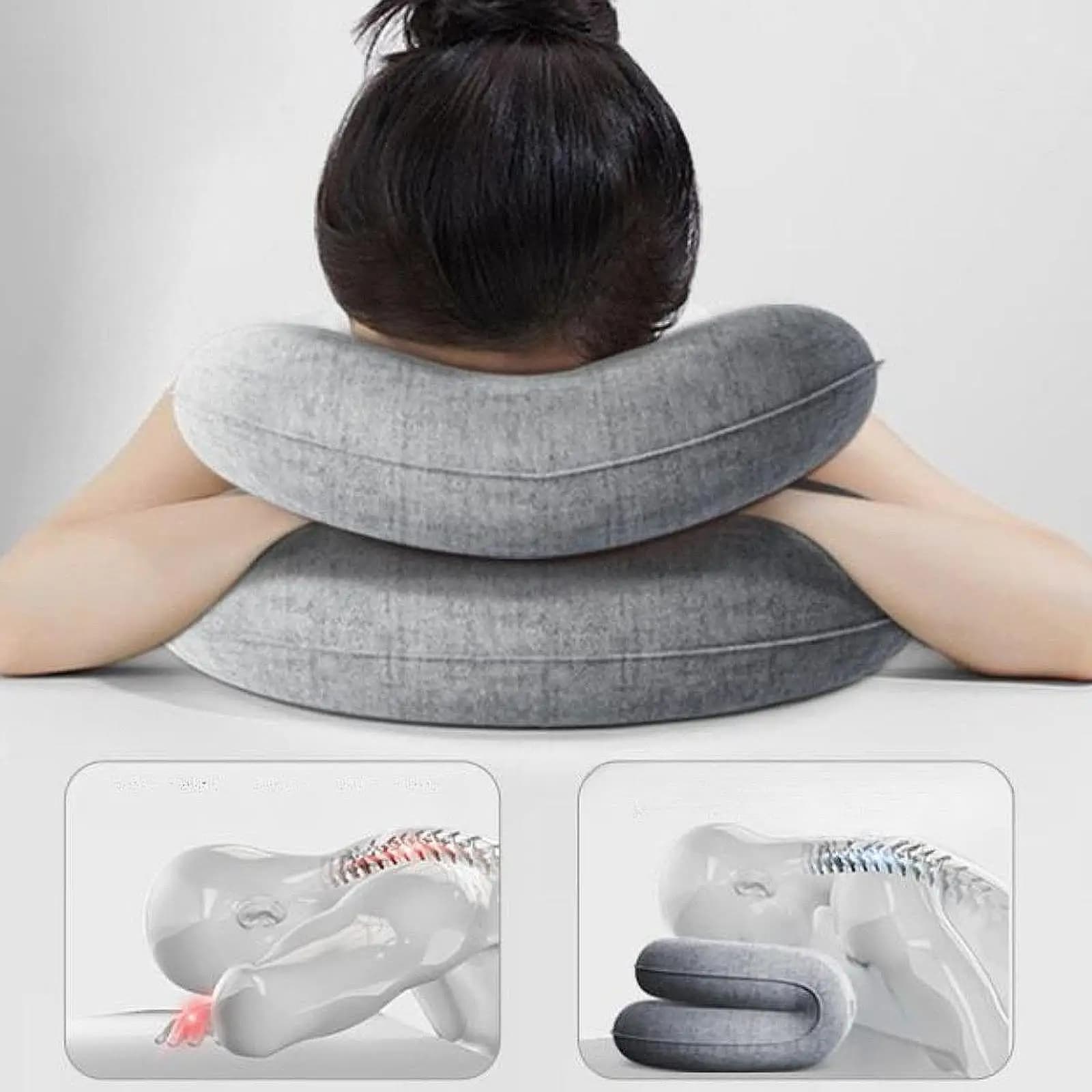 Cuscino per il riposo dell'ufficio Cuscino per il collo per il pisolino Cuscino di supporto per la testa staccabile facile da trasportare