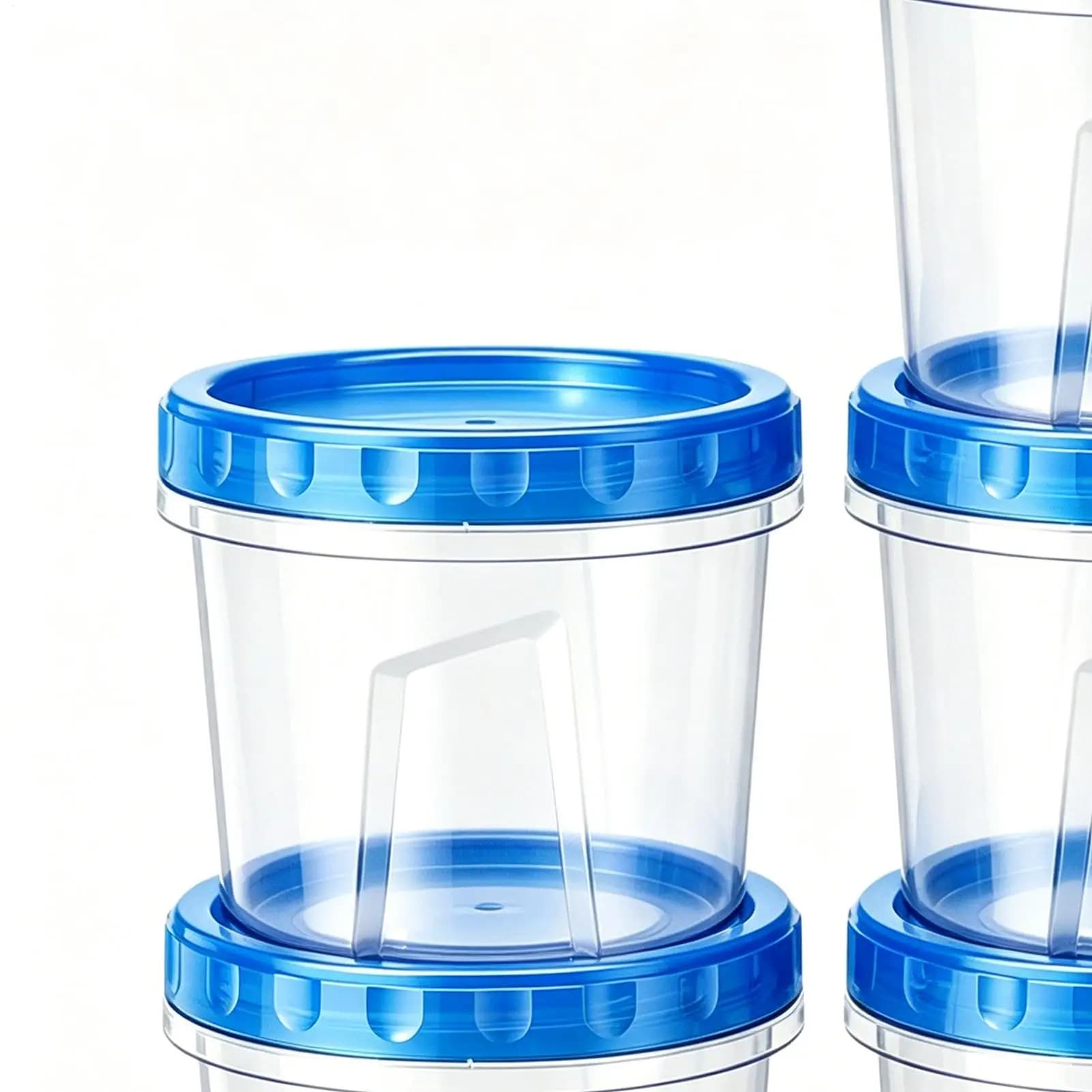 Contenitori per alimenti da 16 once, set da 6 pezzi impilabili, contenitori per la preparazione dei pasti con coperchi, piccoli contenitori per la preparazione dei pasti per frigorifero e cucina