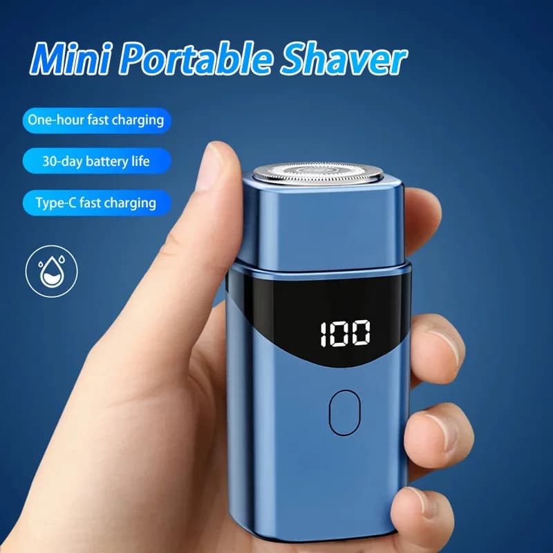 New small electric shaver steel cannon super clean digital display full body wash compact portable beard knife for man