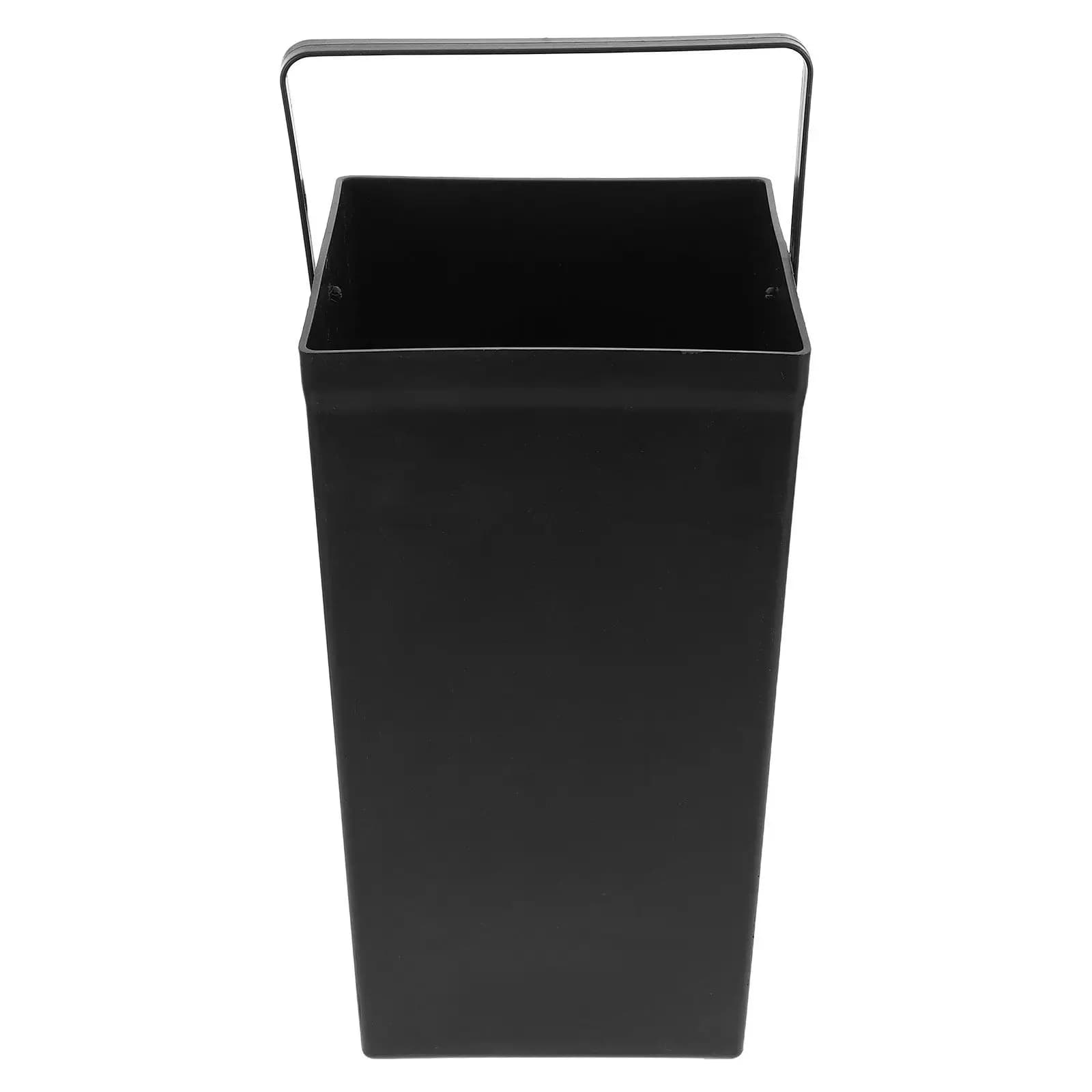 Square Utility Bucket Black Heavy Duty Plastic Trash Can Indoor Outdoor Kitchen Bathroom Garden Patio Compost Bucket for Kitchen