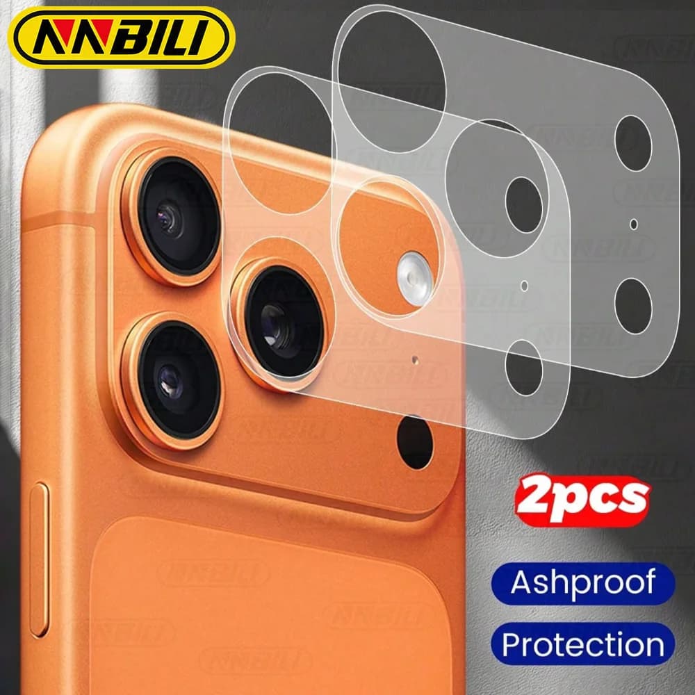 NNBILI 2PCS Optical camera protection for iPhone 17 Pro Max 17 Pro 17 Air Glass protective cap for rear lens for iPhone 17 Series