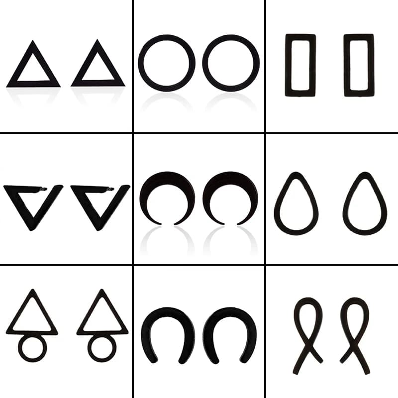 Orecchini geometrici vuoti in acciaio inossidabile di moda per le donne Gioielli penetranti minimalisti Ragazze Semplici accessori per orecchini quotidiani