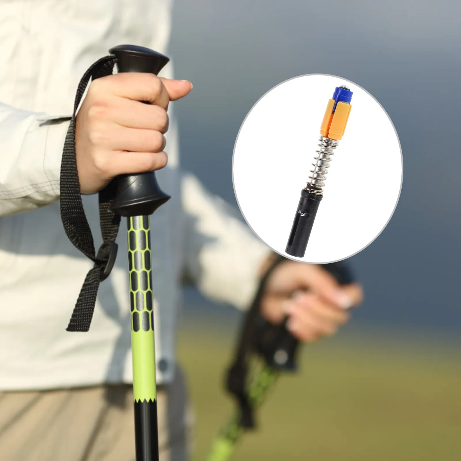 Tubo Ammortizzante di Espansione per Bastone da Trekking, Ricambio con Blocco Interno, Accessori per Bastoni da Escursionismo, Componenti per Bastoni da Trekking