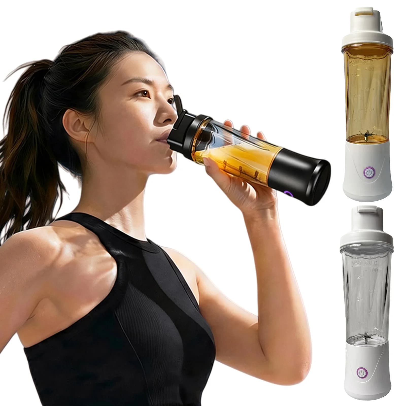 Frullatore Portatile per Smoothie, Succhi e Lavorazione Alimenti 450ML, Spremiagrumi Portatile Senza Fili Ricaricabile per Cucina, Ufficio, Palestra