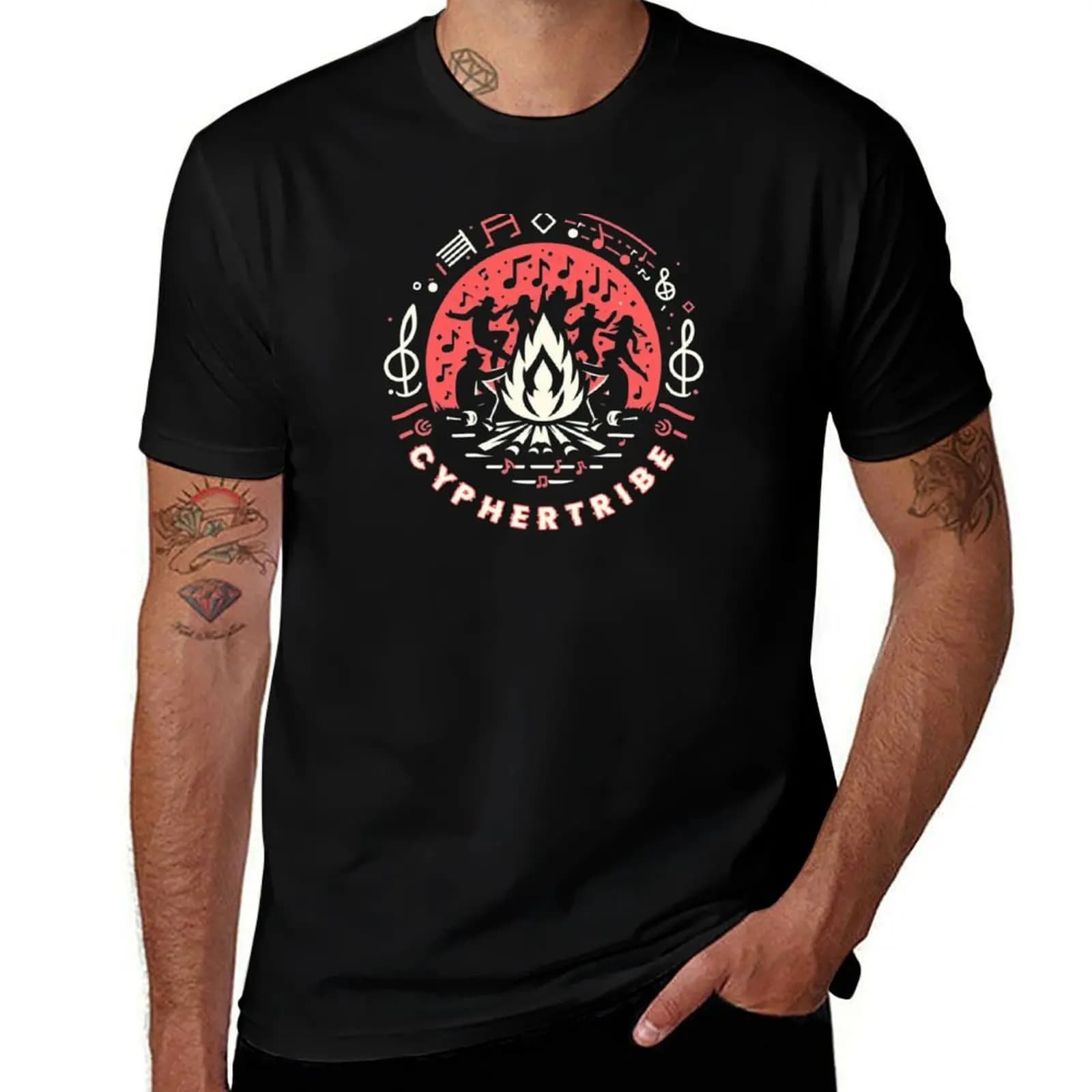 T-shirt Cyphertribe (Rosso Nero) T-shirt sportiva leggera ad asciugatura rapida