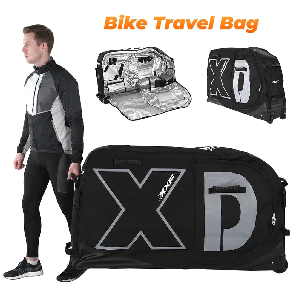 Borse da Viaggio Leggere per MTB con Ruote per Biciclette da Montagna 26/27.5/29 Pollici e Bici da Strada 700C, Custodia Impermeabile per Trasporto Biciclette