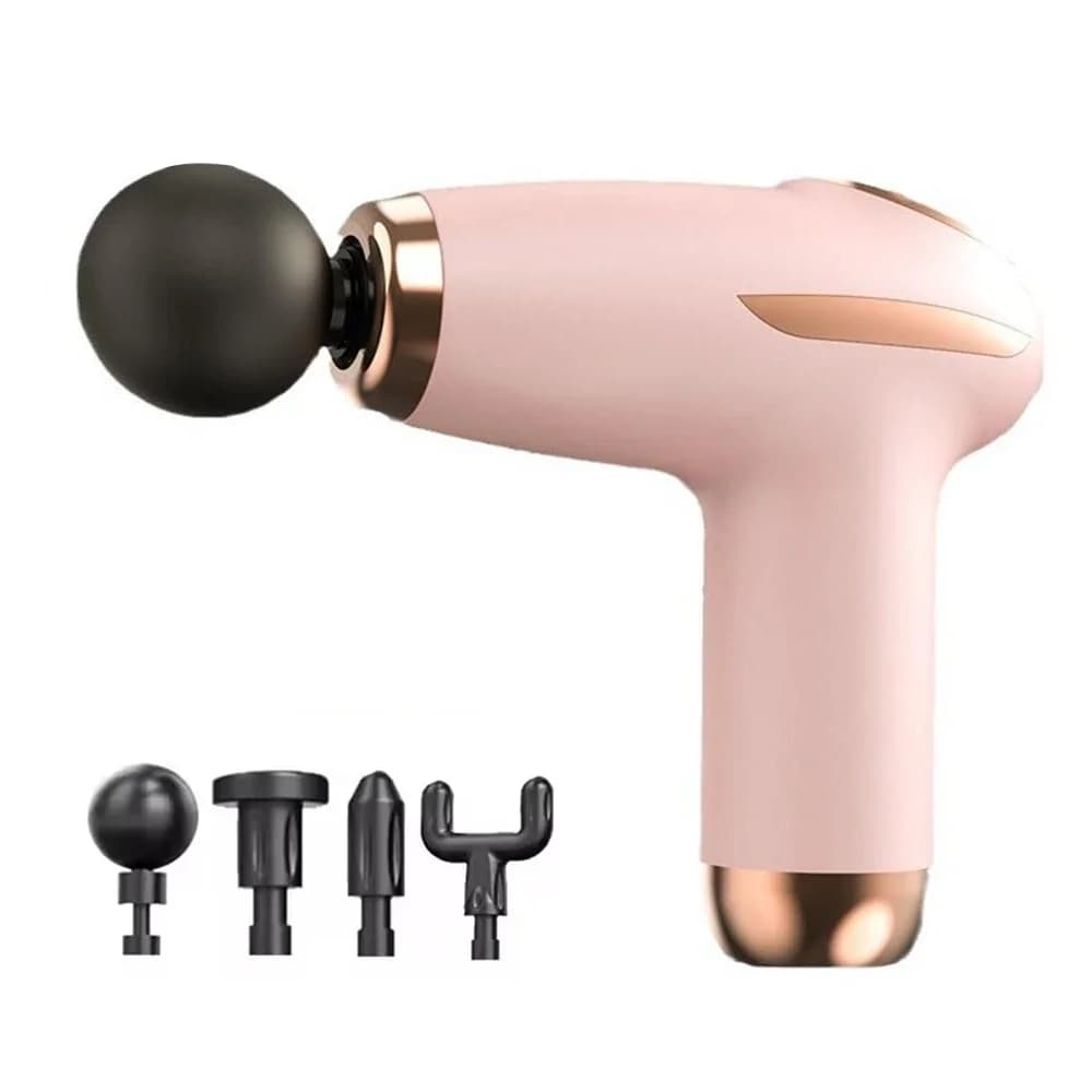 Portable home muscle relaxation device: rechargeable, 4 interchangeable massage heads, powerful full body massage gun