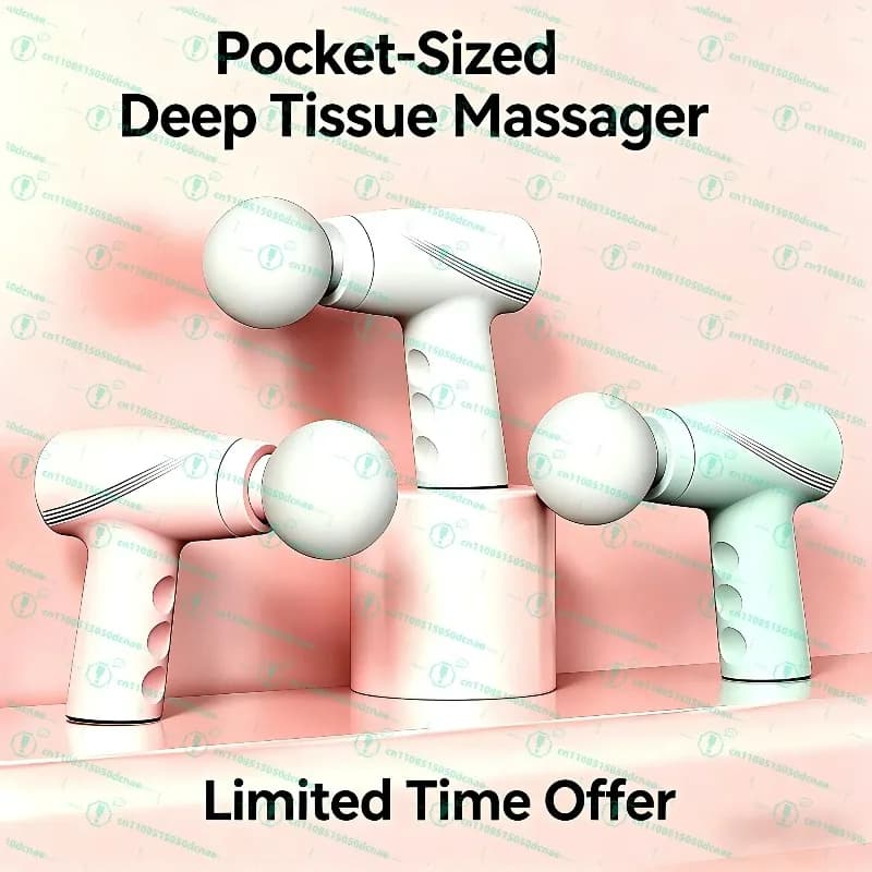 Mini Gun Portable Deep Tissue Massager Handheld Electric Muscle Relaxation Massage Gun for Neck Back Shoulder Pain Relief