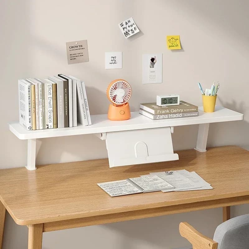 Stable Desktop elevated laptop height stand, student desk desktop shelf, reading rack, storage rack