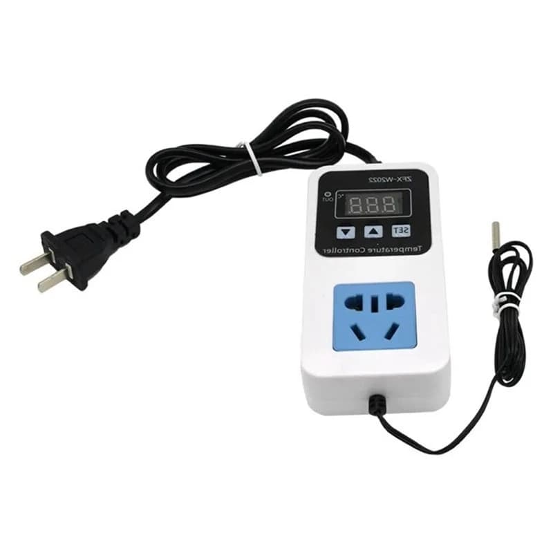 W2022 Digital Temperature Controller Socket, 1500W Smart Thermostat Regulator With Waterproof Sensor US Plug